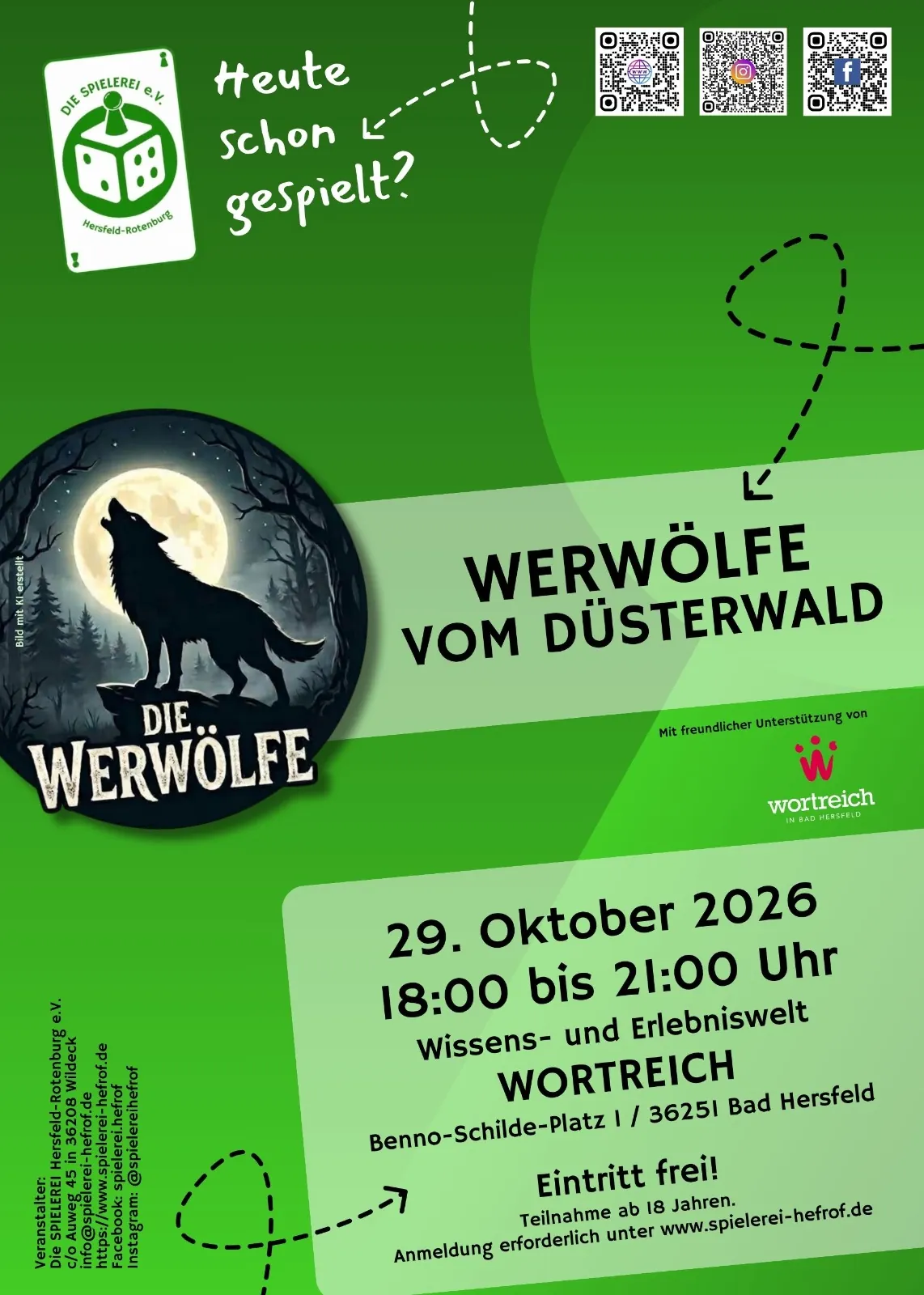 Werwölfe vom Düsterwald am 29. Oktober 2026 in Bad Hersfeld – zur Anmeldung